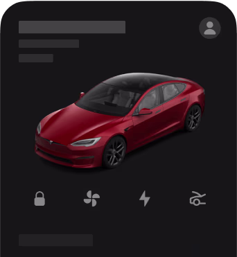 Tesla mobile application on phone